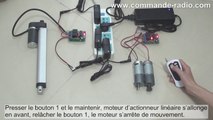 Kit Émetteur Récepteur Électrique Pour Moteur 2 Canaux 4 Boutons