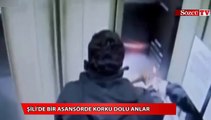 Şili'de bir asansörde korku dolu anlar