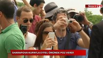 Sharapova kupayla Eyfel önünde poz verdi