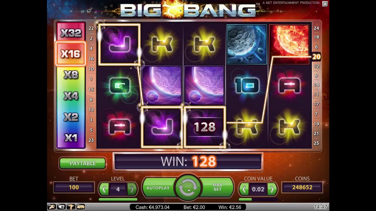 Big Bang Online Slot Machine - NetEnt