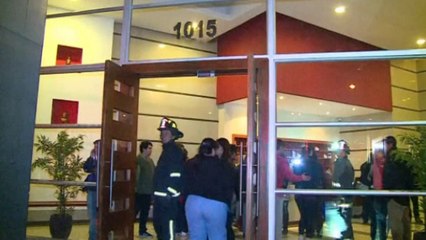 Shocking CCTV: Out of control lift slams man into roof