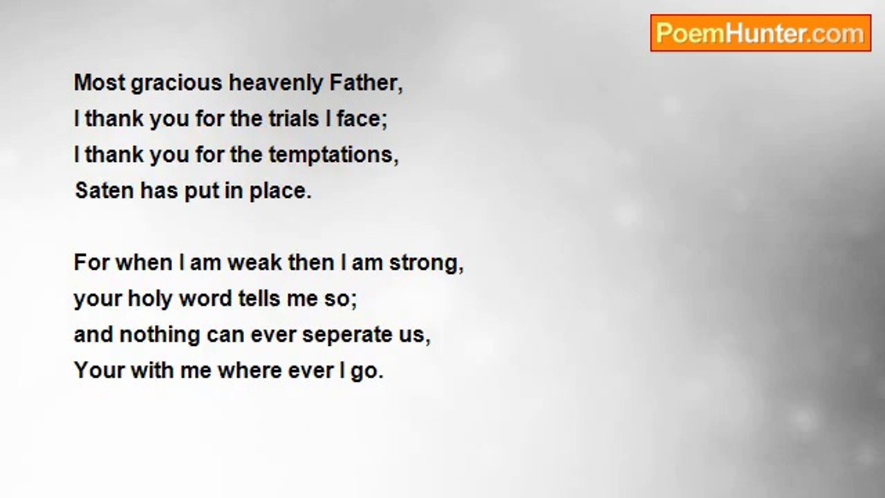 Dwayne Bailey - Most Gracious Heavenly Father: