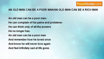 Shalom Freedman - An Old Man Can Be A Poor Man/ An Old Man Can Be A Rich Man