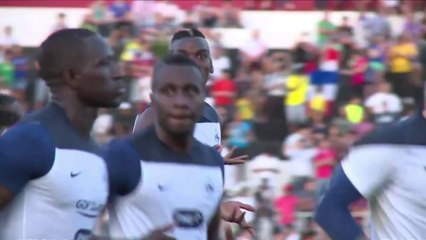 France busy during first Brazil training session