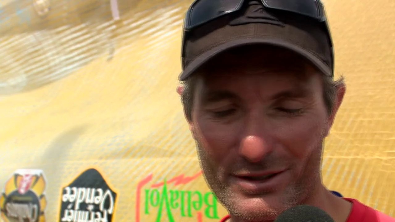 Arrivée du 3ème -  Jérémie Beyou (ITW)