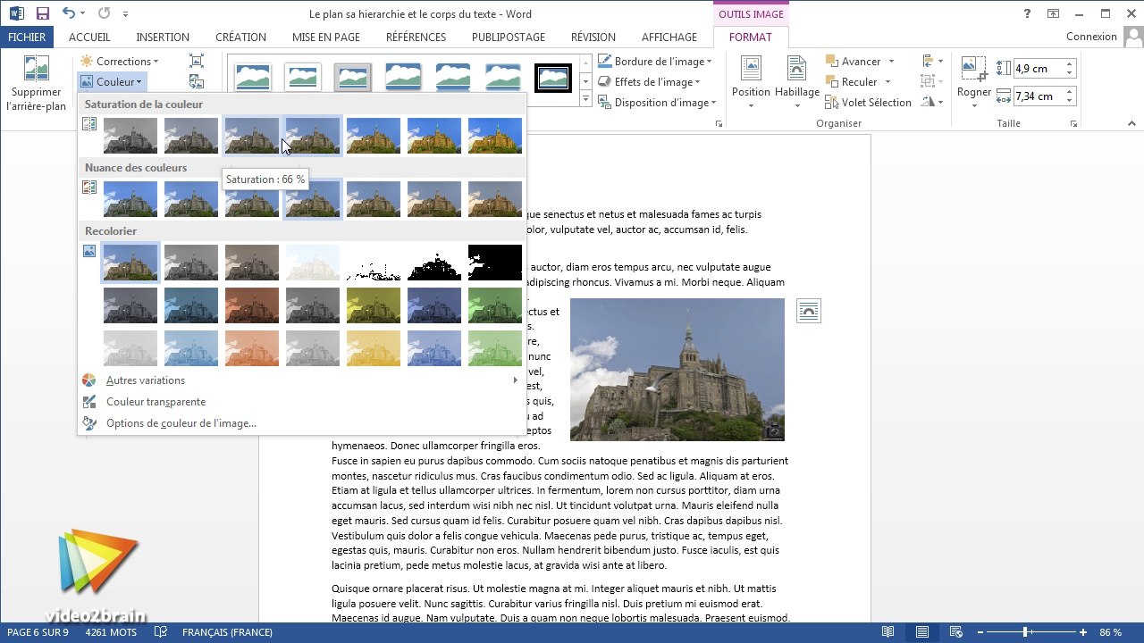 Créer des documents longs avec Word 2013 : trailer | video2brain.com