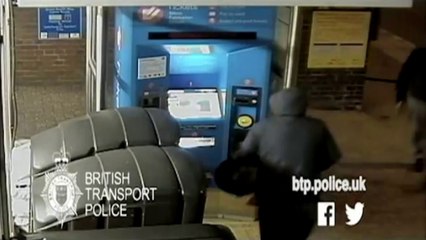 Gang armed with anglegrinders raid station ticket machines