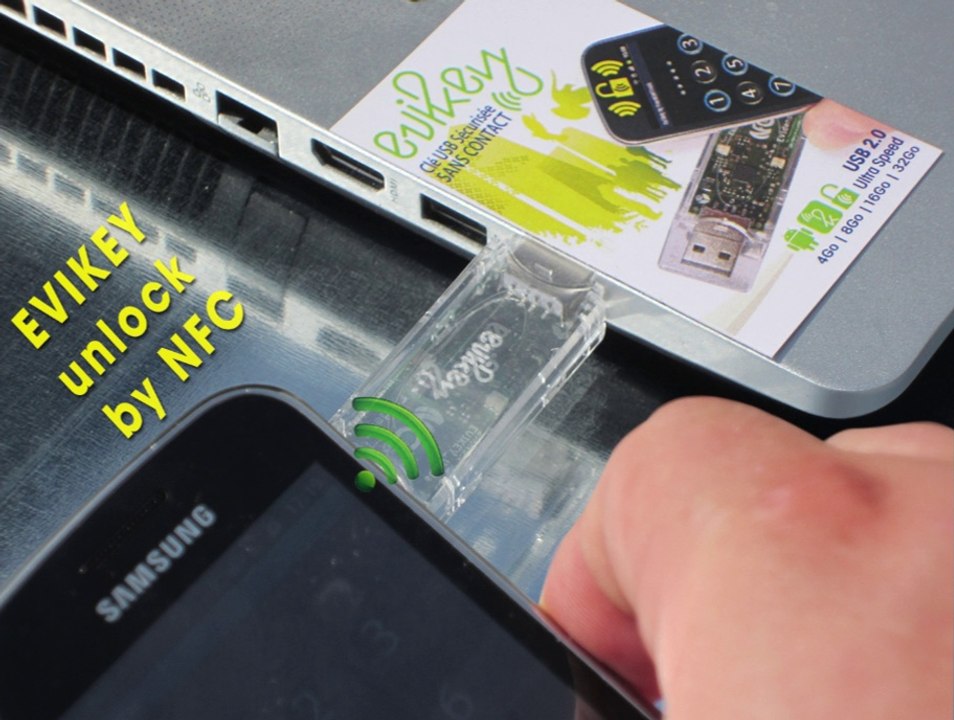 EVIKEY NFC Hardware System, la sécurité électronique qui rend vos données informatiques nomades inaccessible aux systèmes informatiques sans autorisation