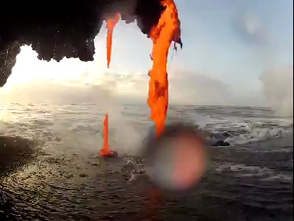 Lava Flood In Ocean
