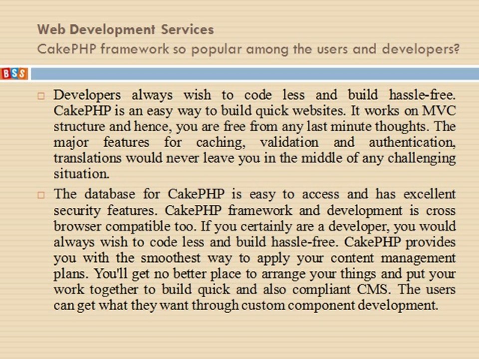 Web Development Services CakePHP framework so popular among the users and developers