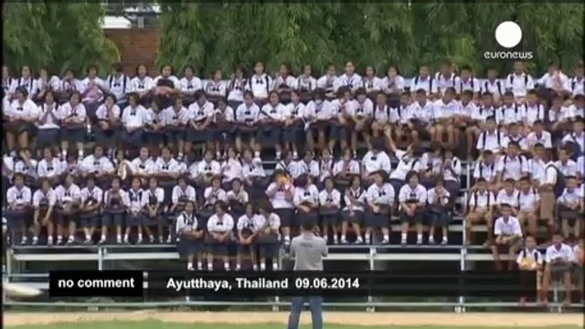 Thai elephants take part in World Cup warm-up