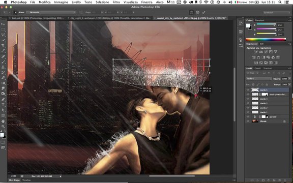 Effetto Pioggia in Photoshop con Compositing