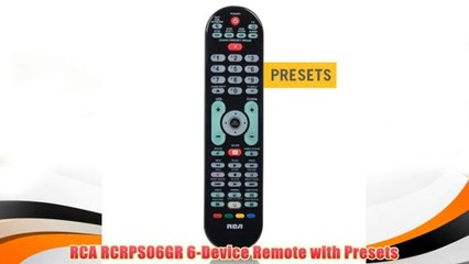 Best buy RCA RCRPS06GR 6-Device Remote with Presets,"
