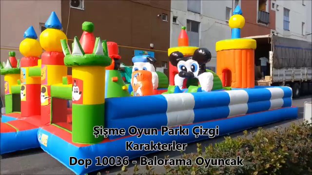 dop 10036 şişme oyun parkı çizgi karakterler