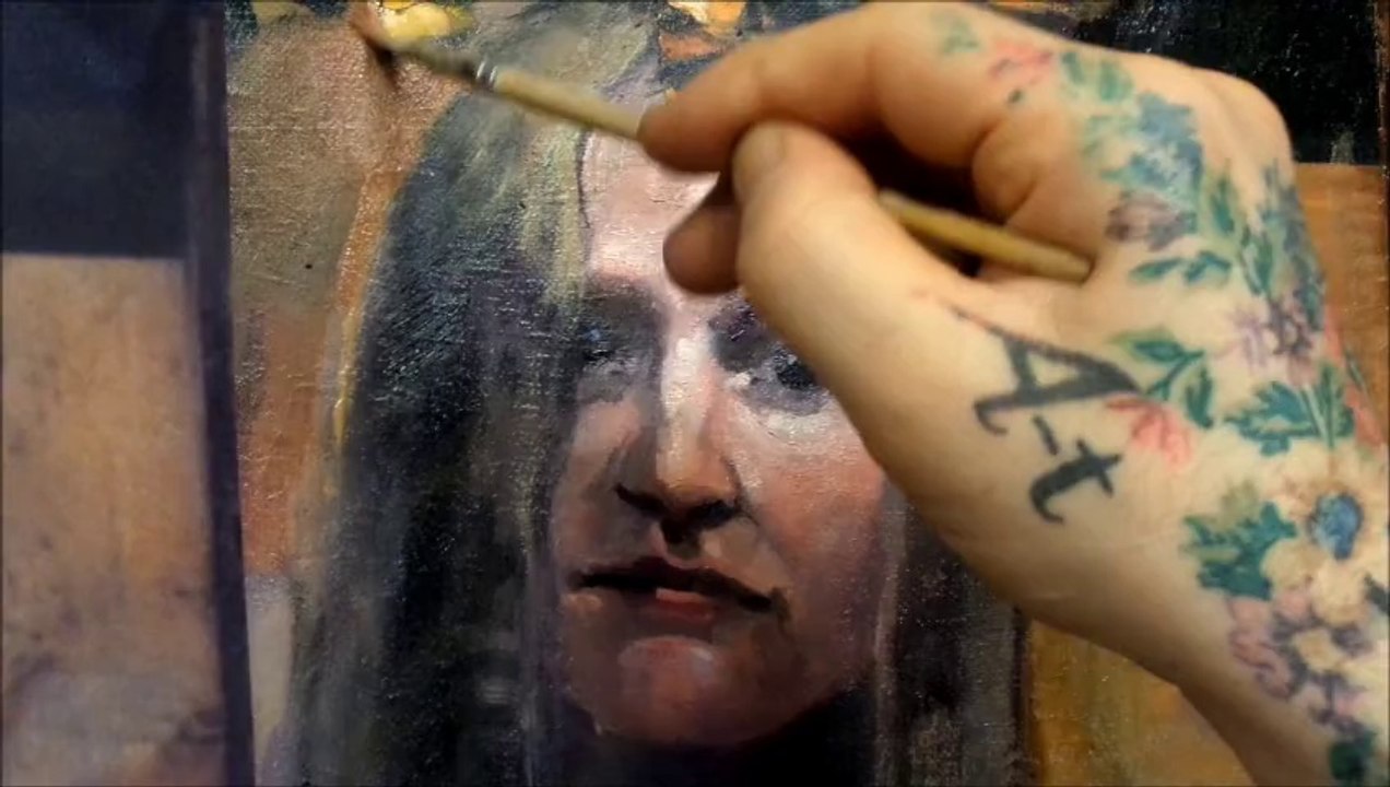 Knut Andre Vikshåland painting to Christopher Hitchens on Mother Teresa and the Catholic Church