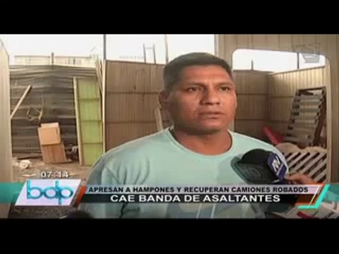 Lurín: capturan banda que robó camiones valorizados en 300 mil dólares