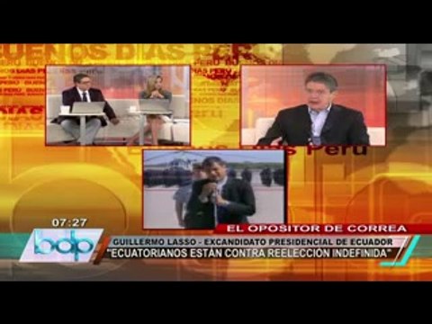 Opositor de Rafael Correa indicó que reelección altera la democracia la Ecuador