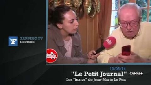 Zapping TV : Jean-Marie Le Pen et ses SMS au Petit Journal