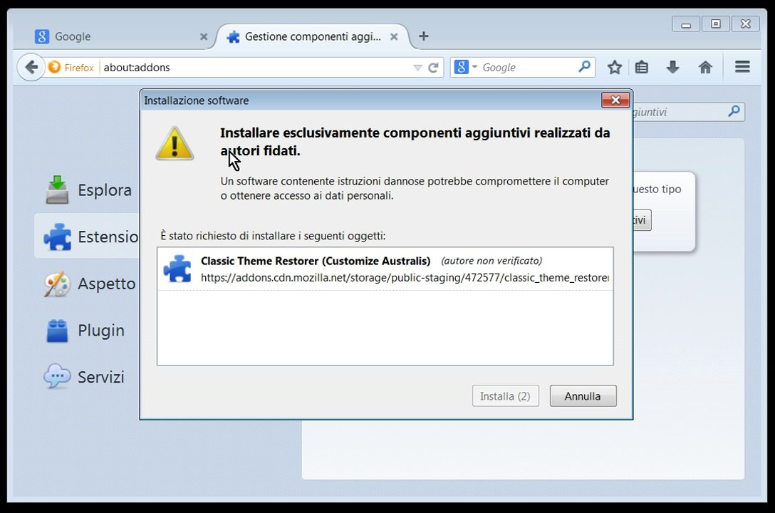 Firefox Classic Theme Restorer v.1.18-[post 2.9]
