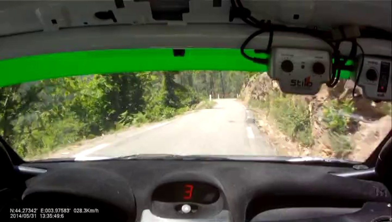 camera embarquee clemencon - fouret es2 ste cecile rallye du gard 2014