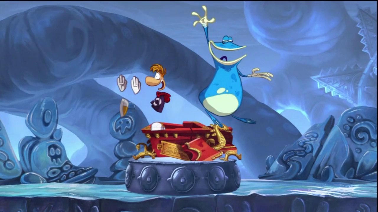Rayman Origins - Pic mystique - Niveau Coffrapatte : Temple du Coffrapatte