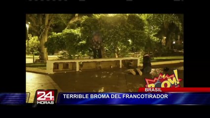 Download Video: Broma del francotirador volvió a causar pánico en paraderos de Brasil