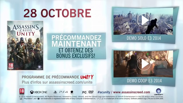 Assassin's Creed Unity - Présentation d'Arno Dorian (VF) (E3 2014)