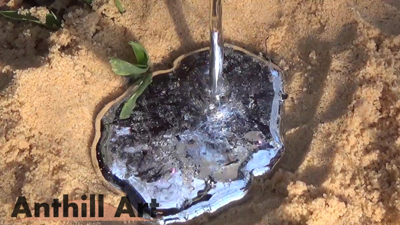 Casting a Winter Ant Colony with Molten Zinc (Cast #058)
