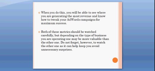 Cost per conversion or return on investment