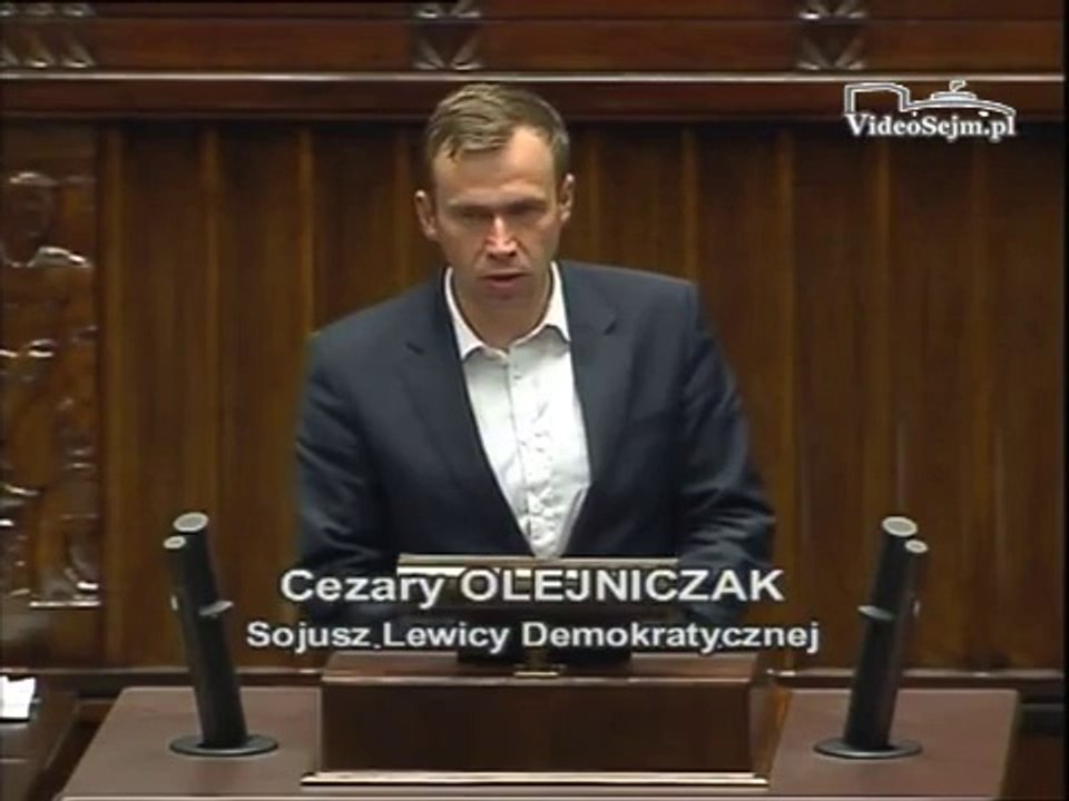 Poseł Cezary Olejniczak - Wystąpienie z dnia 29 maja 2014 roku.
