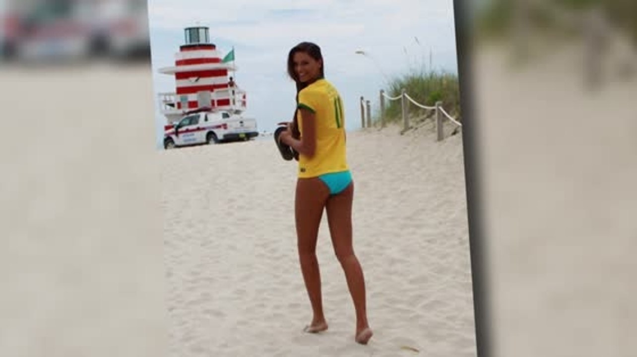 Fernanda Uesler Prepares for the World Cup in a Bikini