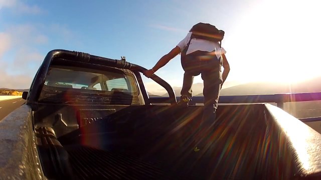 Insane Base Jump off driving truck from Sebastian Alvarez - BASE Jump