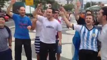 Les supporters argentins à Copacabana