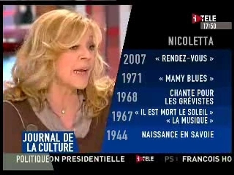 I>TELE - Nicoletta Journal de la Culture