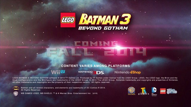 Wii U - LEGO Batman 3 Beyond Gotham Announce Trailer