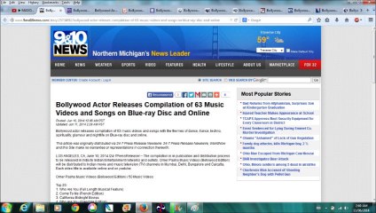 Bollywood-USA Press-Bollywood actor releases compilation of 63 music videos