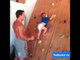 düz duvara tırmanan 20 aylık bebek - işte sporcu babanın sporcu bebeği :)