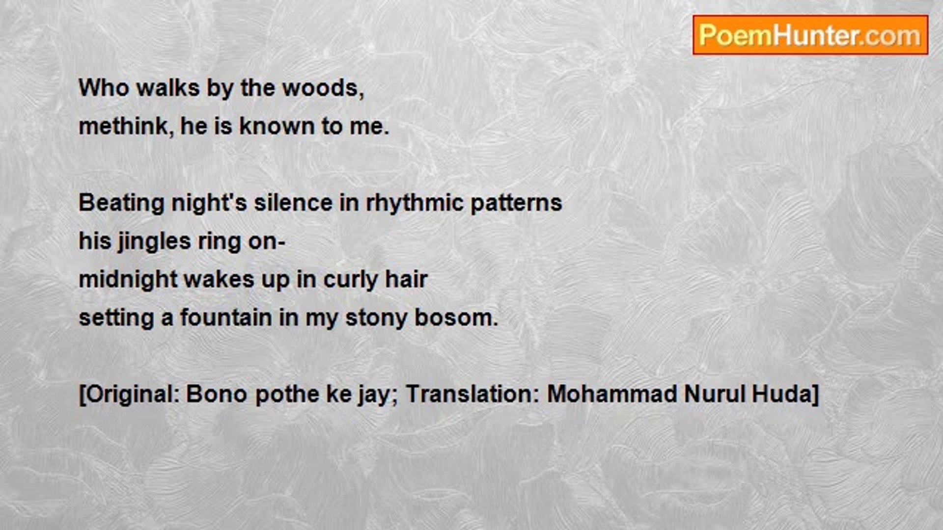 ⁣Kazi Nazrul Islam - By the Wood