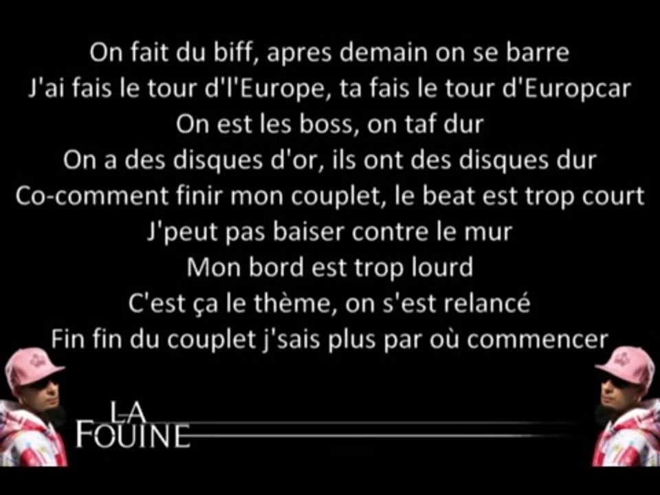 La Fouine - C'est ça Le Thème (Paroles / Lyrics)
