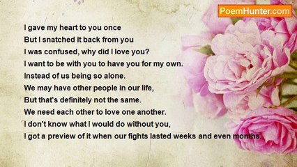 Jessica Richards - dont be afraid it's yours, i wont snatch it away anymore.