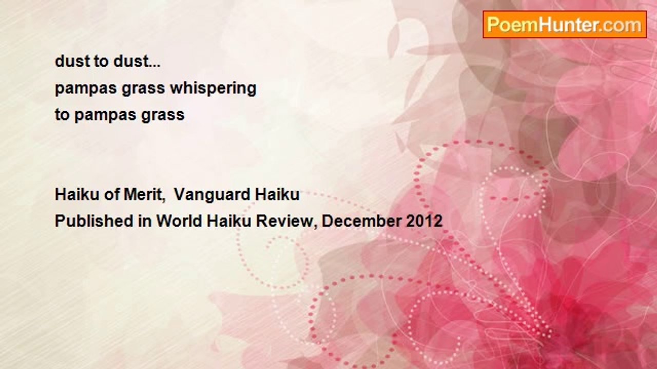 Chenou Liu - 'Dust to Dust' Haiku