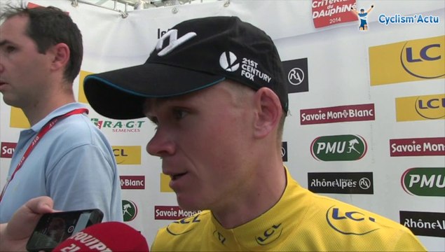 Christopher Froome, maillot jaune de la 4e étape du Critérium du Dauphiné 2014