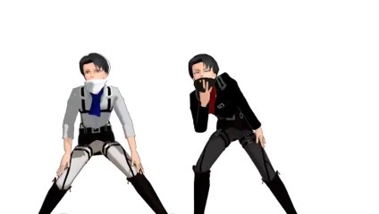 【進撃のMMD】パンダヒーロー固定カメラ兵長【自己満】
