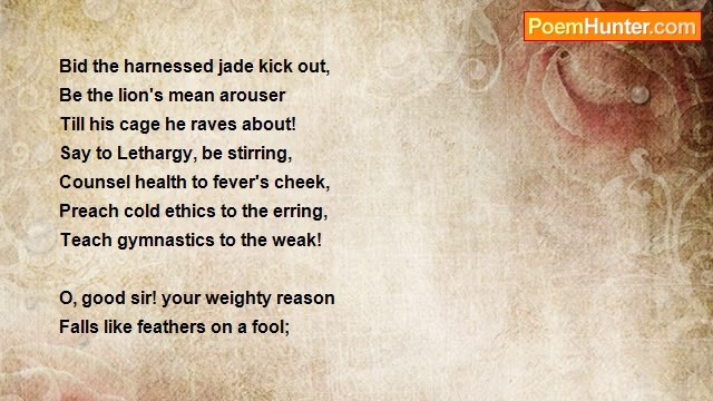 Martin Farquhar Tupper - A Dozen Ballads About White Slavery. IV. The British Slave's Reply To A Political Economist