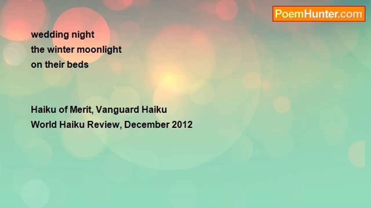 Chenou Liu - Wedding Night Haiku