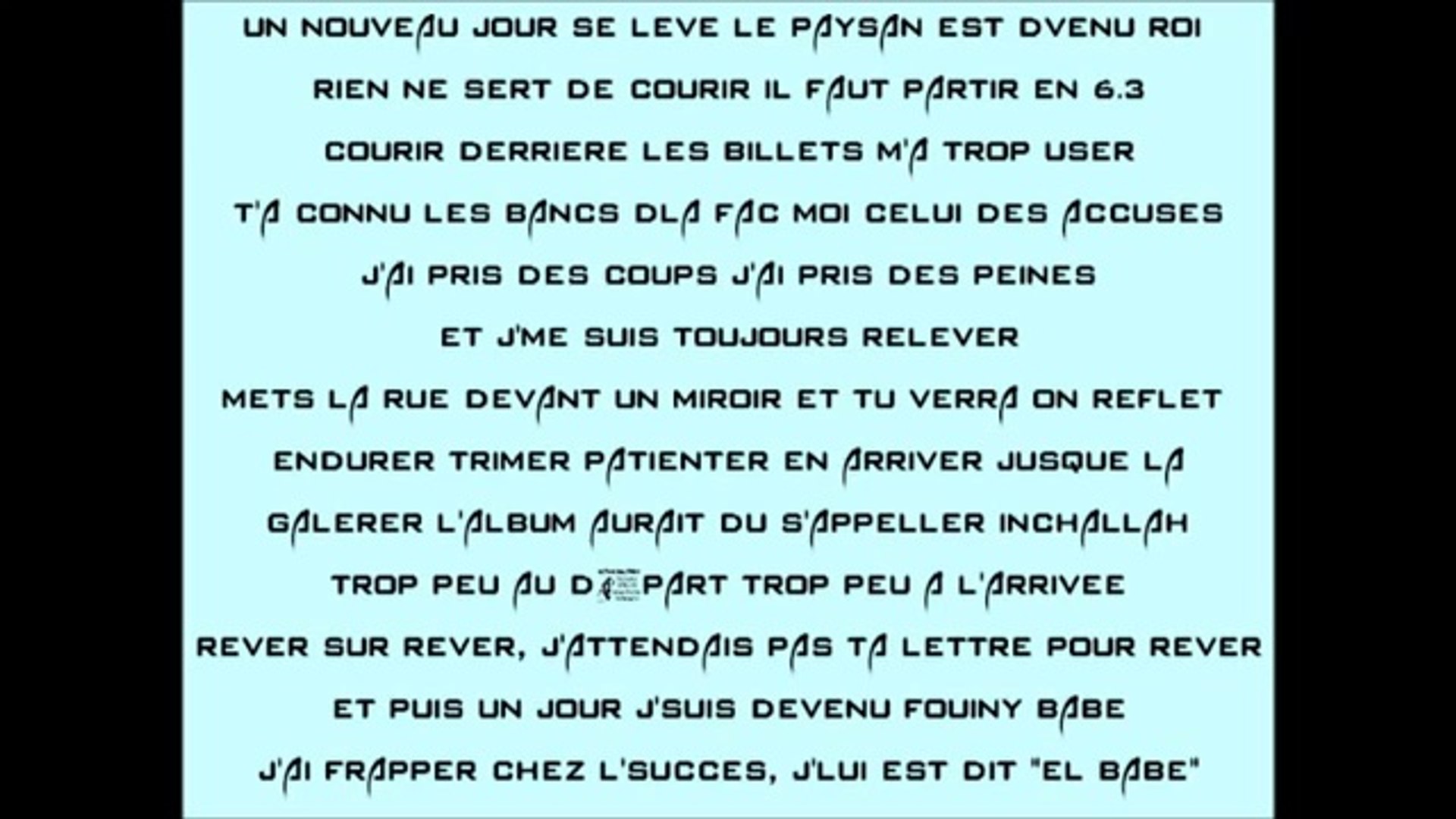La Fouine - La bas (Paroles / Lyrics) - Vidéo Dailymotion