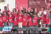 Opositores de Ley Servir reclamaron a Ollanta Humala durante campaña social