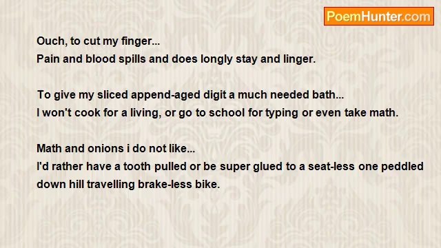 Michael Gale - I Hate Cooking, And I Hate Onions After I Cut My Finger.