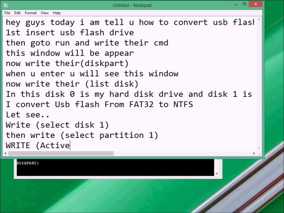 Convert NTFS to FAT32 and FAT32 to NTFS