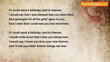 Kathleen Viaes - If I Could Send A Birthday Card to Heaven